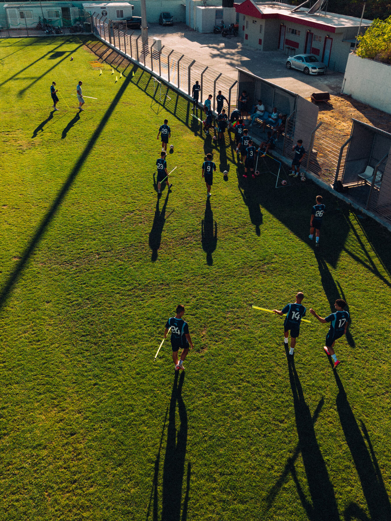 Players on the pitch